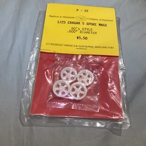 American Racing Gambler Custom Wheels Sets 1/25 Cargar 5 Spoke Mags 60s Style - Picture 1 of 4