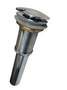CHROME Push Button Waste Suits Ceramic Basins - Picture 1 of 3
