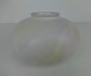 Vintage Ball Vase West German Bay Keramic White Pink Swirl Round Interior Design - Picture 1 of 7