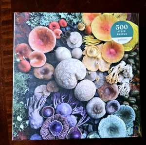 Jigsaw Puzzle 500 pcs. "SHROOMS IN BLOOM" by GALISON 20"x20" Complete - Picture 1 of 5