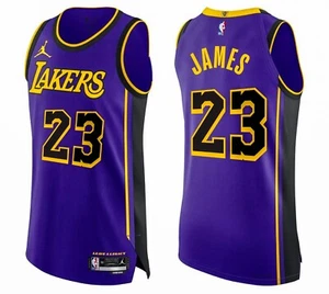 NWT NBA Authentic Lakers LeBron James 23 Statement Edition 17 Rings Jersey Sz 58 - Picture 1 of 24