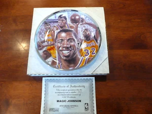 NEW Magic Johnson Sports Impressions Plate Platinum Edition, 1991, COA, 8.5"$12 - Picture 1 of 4