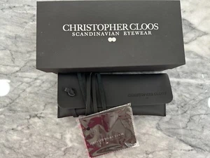 Christoper Cloos Black Faux Leather Glasses Case, Soft Brand new in box & cloth - Picture 1 of 4