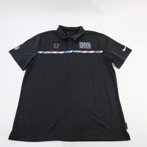 Indianapolis Colts Nike NFL On Field Apparel Dri-Fit Polo Men's Charcoal Used Cover