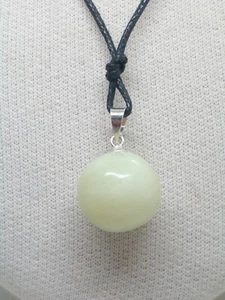 Ciondolo in ARGENTO 925 con Giada naturale - pendente Pietra Dura con girocollo - Foto 1 di 6