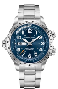 Nuevo reloj para hombre Hamilton Khaki Aviation X-Wind automático ST esfera azul acero H77765141 - Imagen 1 de 3