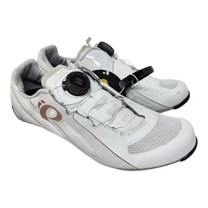 Pearl iZUMi Women's Race Road v5 Cycling Shoe WHITE/GREY Size 40 Carbon, BOA - Picture 1 of 10