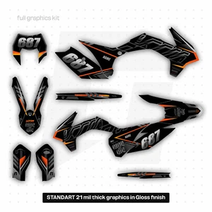 Kit grafica compatibile KTM EXC EXC-F 125 250 300 350 450 2014 2015 2016 decoro - Foto 1 di 5