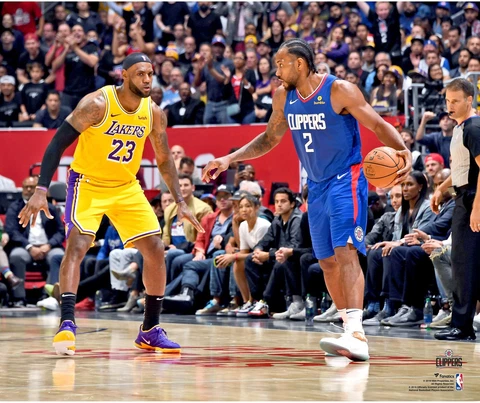 Kawhi Leonard LA Clippers Unsigned vs. LeBron James 8" x 10" Photo - Fanatics Cover