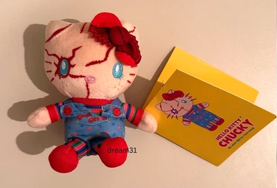 Новый с этикетками универсальный плюшевый магнит на плечо для Хэллоуина Horror Nights Hello Kitty Chucky - Изображение 1 из 4