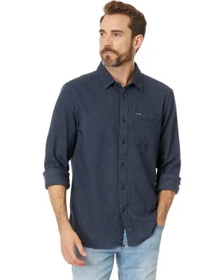 Men's Volcom Caden Flannel Long Sleeve Button Down Blue Size Large - Image 1 of 4
