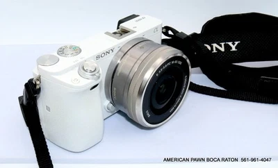 Sony A6000 24.3 MP Mirrorless Digital SLR Camera with 16-50 mm Lens OSS- White I - Image 1 of 4