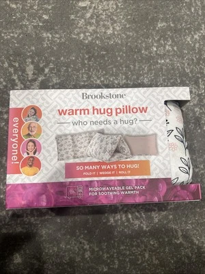 Brookstone Warm Hug Microondas Gel Pack Almohada Nuevo Floral Rosa Foto 1 de 3