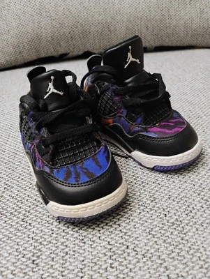 Zapatos/zapatillas Air Jordan Retro 4 SE “Rush Violet” para niños pequeños BQ9041-005 talla 4C Foto 1 de 4