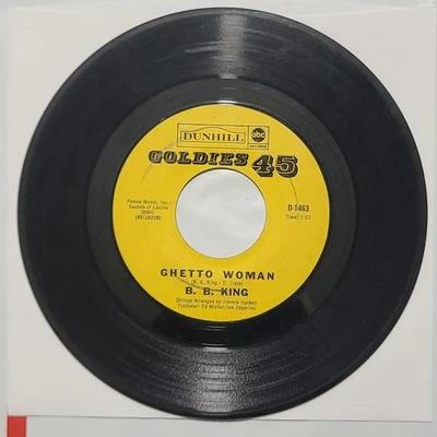B.B. King ~ Ghetto Woman/ Ain't Nobody Home ~ Dunhill Oldies 45 RPM Record - Изображение 1 из 4