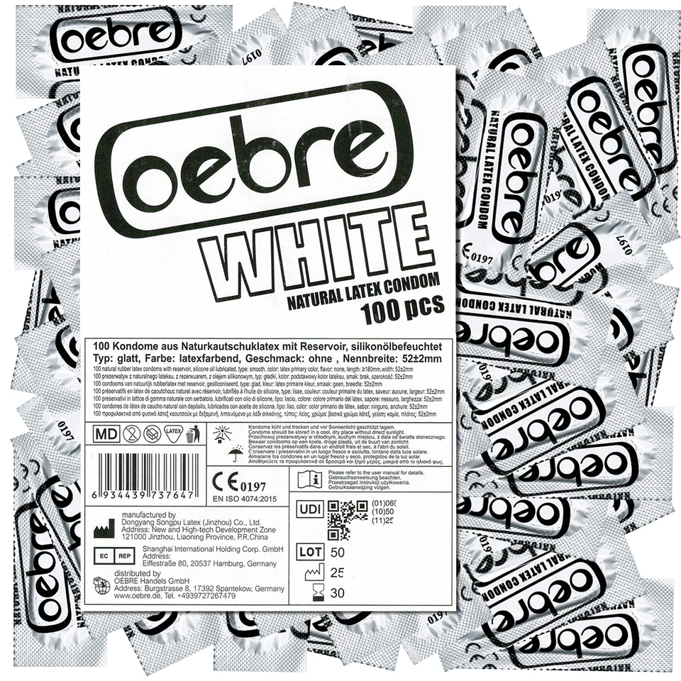 Oebre Club Kondome 100 Stück 5 Sorten | Gold, Silver, Red, Tutti-Frutti , White - Bild 1 von 1