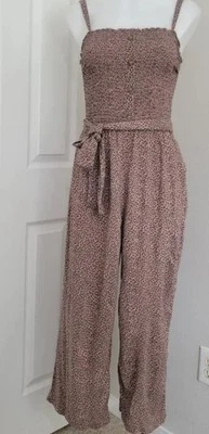 Mono boho pequeño de pierna ancha con estampado de leopardo ajustado de Abercrombie and Fitch Foto 1 de 4