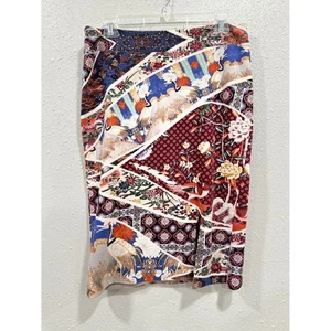 Maeve Anthropologie Damen 10 Stretch Patchwork Kranich Blumen Bleistiftrock - Bild 1 von 5