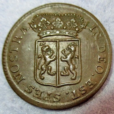 Certificate of Authenticity 1758 New York Penny Colonial Copper Cent Gelderland - Image 1 of 4