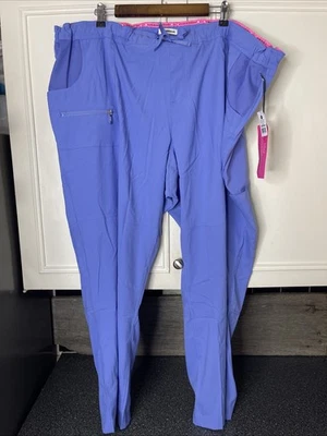 Koi Basics Women’s 4XL Scrub Pants True Ceil Blue Luke Regular Fit Bottoms - Image 1 of 4