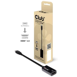 Club 3D B.V Cac-1180 Mini Display Port 1.4 Male To Hdmi 2.0 Female 4K 60Hz Uhd/ - Picture 1 of 5