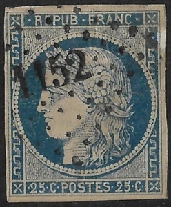 FRANCE - CERES N° 4 OBLITERE PETIT CHIFFRE 1152 DUNKERQUE - Bild 1 von 2
