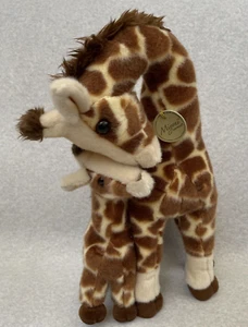 Peluche Miyoni by Aurora mamma bambino giraffe 15" alto marrone 2017 - Foto 1 di 6