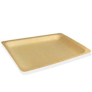 Disposable Wood Party Plates 10.4" x 8.5" x 0.78" | BambooMN - Picture 1 of 6