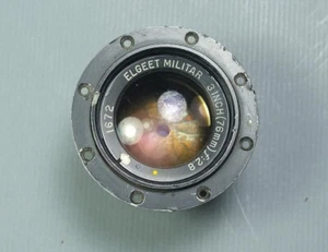 Vintage Camera Lens-Elgeet Militar 76mm 3" f/2.8 - Picture 1 of 3