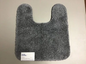 NWT Simply Essential 22” x 20” Contour Bathroom Toilet Rug Excalibur Gray #258W - Picture 1 of 2