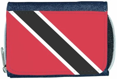 TEETREEDESIGNS Trinidad and Tobago Flag Denim Wallet