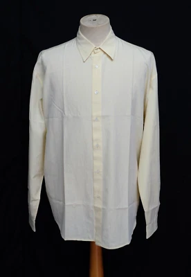 De colección. Camisa informal para hombre Gianni Versace de algodón marfil liso L/S L Foto 1 de 4