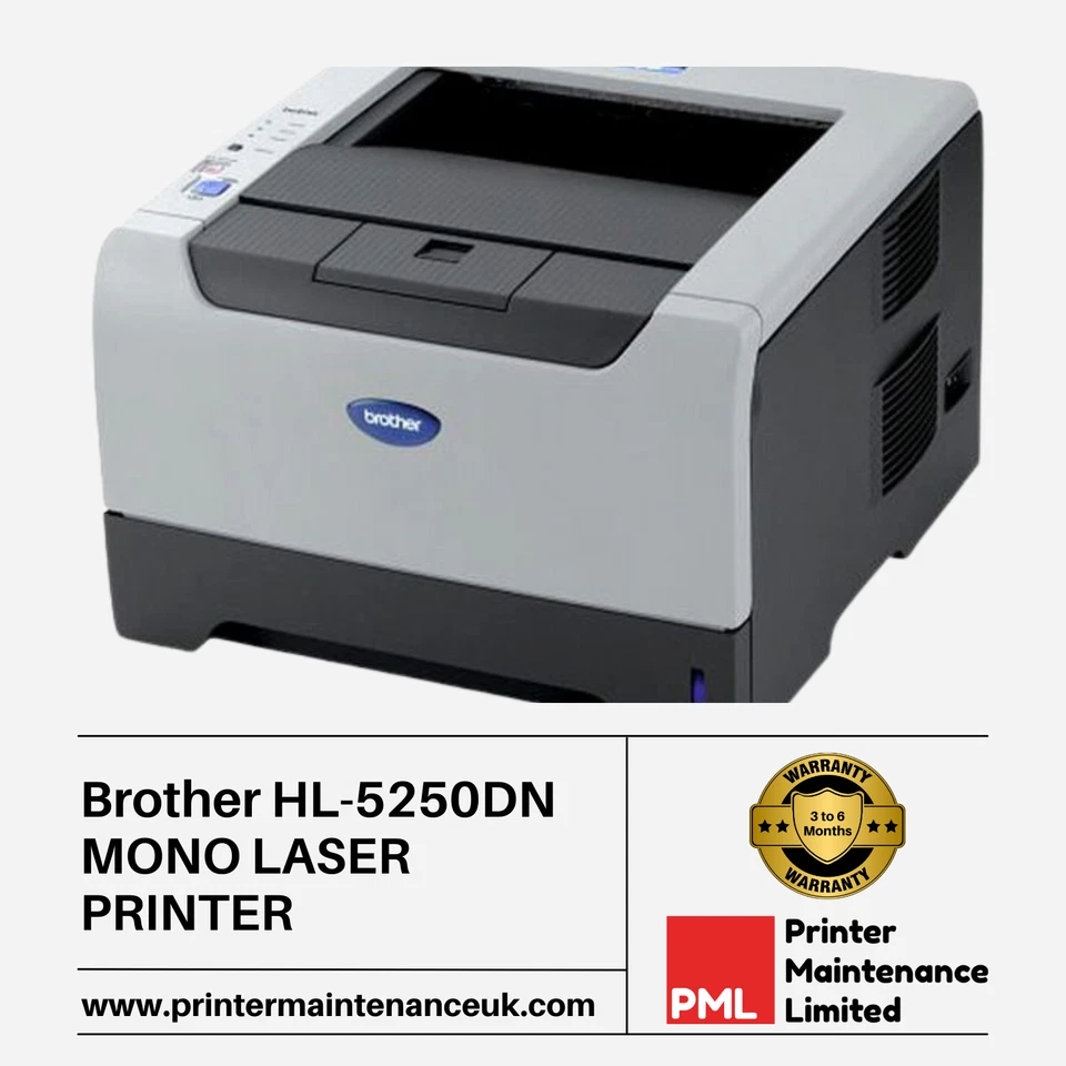 Brother HL-5250DN 5250 A4 Mono Duplex Network USB Laser Printer + Warranty - Image 1 of 1