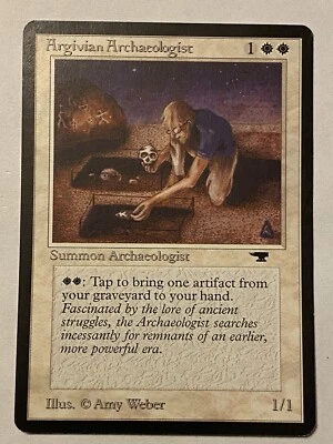 MTG Argivian Archaeologist - Light Play - Antiquities - English - Image 1 of 2