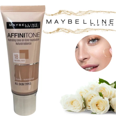 Maybelline Affinitone Foundation with Hyaluronic Acid And Vit E - Natural Rose - Image 1 of 4