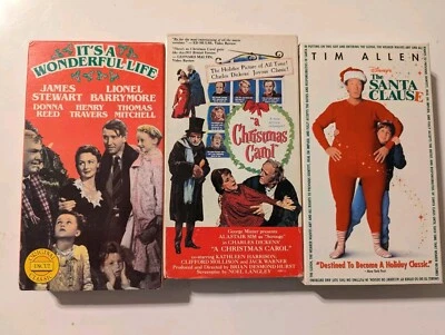 3 VHS Lot*The Santa Clause(Tim Allen),A Christmas Carol,A Wonderful Life*VGC Foto 1 de 4