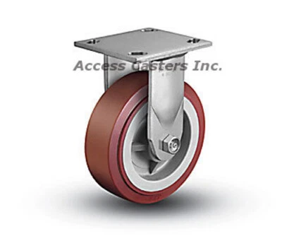 ACCESS CASTERS INC. AC18301-6213 6" x 2" Carter-Hoffmann Replacement Rigid Plate Caster, Poly Wheel