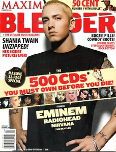 BLENDER Magazine April 2003 Eminem Shania Twain Angus Young Good Charlotte - Picture 1 of 3