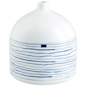 Cyan Design Whirlpool 11" Vase, Blue/White - 10802 - Picture 1 of 1