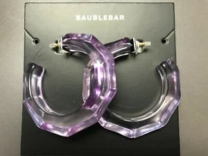 BAUBLEBAR Helyn Clear Lucite Hoop Earrings $36 NORDSTROM - Picture 1 of 3