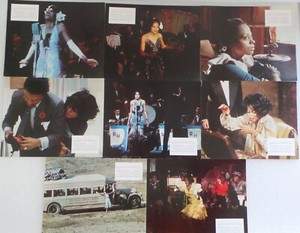 ORIGINAL 1972 LOBBY CARDS SET 10" x 8" - LADY SINGS THE BLUE - DIANA ROSS -PRYOR