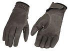 Ladies GREY Premium Lined Leather Riding Gloves Rivets Motorcycle Biker Driving