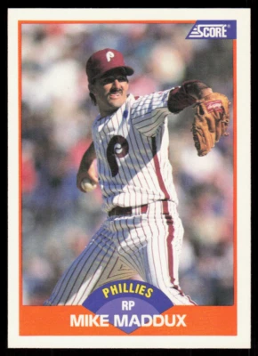 1989 Score 393 Mike Maddux Philadelphia Phillies - Image 1 of 2