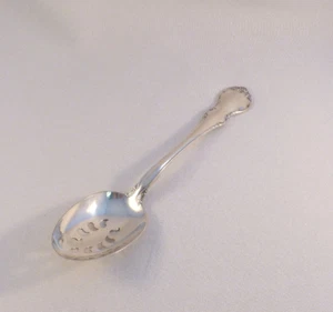 French Provincial by Towle Sterling Pierced Table Serving Spoon - Picture 1 of 5