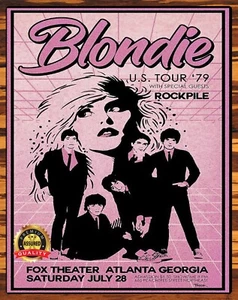 Blondie - U.S. Tour 1979 - Atlanta, Georgia - Rare - Metal Sign 11 x 14 - Picture 1 of 4