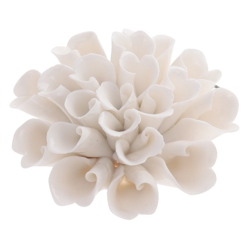 Garden Wall Sculpture Ceramic Flower Ornament Artificial Flower Heads