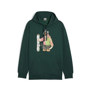 PUMA Christmas Sweater Long Sleeve Relaxed Fit Hooded Top Hoodie - Unisex - Picture 1 of 5