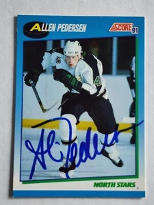 1991-92 Score ALLEN PEDERSEN Signed Card #599 - Picture 1 of 2