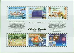 Pitcairn 1991 Islas Pitcairn Set de 6 Mini Hojas SG389-394 V.F. Estampillada sin montar o nunca montada - Imagen 1 de 1
