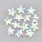 20 pcs Starfish Crystal AB Glass Rhinestone Pendants Charms 14x15x7mm Hole 1.5mm